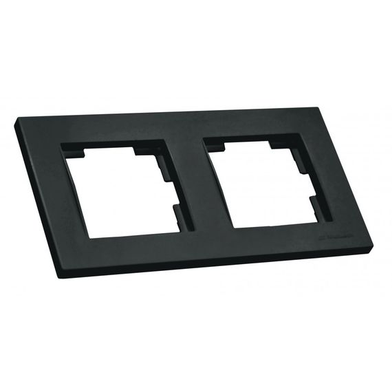Рамка горизонтальна двомісна RITA, Mutlusan, чорний, (арт.47-04-64)