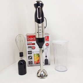 Блендер кухонний занурювальний для збивання Erstech E0601BR 600 Вт, Кухонний блендер комбайн з чашею MV-77