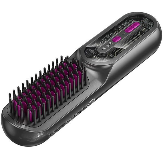 Расческа-выпрямитель Hoco HP45 Heating straight hair comb Gray | Зображення 2