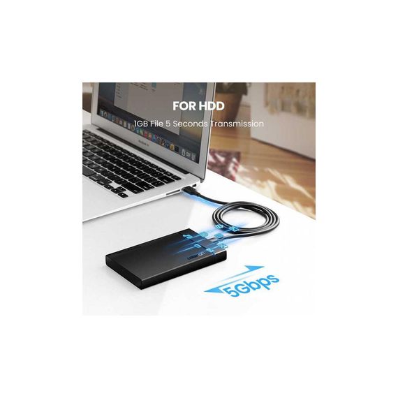 Дата кабель USB 3.0 AM to Type-C 1.0m US184 Black Ugreen (20882) | Зображення 2