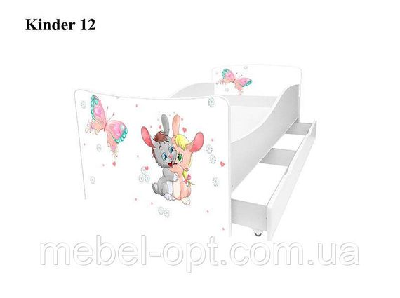 Детская кровать Kinder 12 Зайчики, с ящиком для белья | Зображення 1
