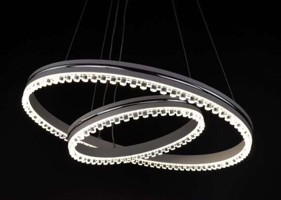 Люстра світлодіодна підвісна LED світильник для квартири на стелю лед з пультом 26057 Білий 40-120х50х50 см. | Зображення 7