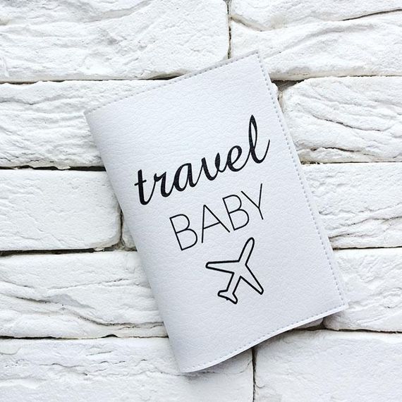 Обкладинка для паспорта Travel Baby 3 екошкіра