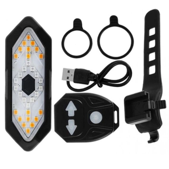 Задній ліхтар на крило велосипеда, Маячок задній велосипедний, Повороти стоп-сигнал для велосипеда DY-76 | Зображення 5