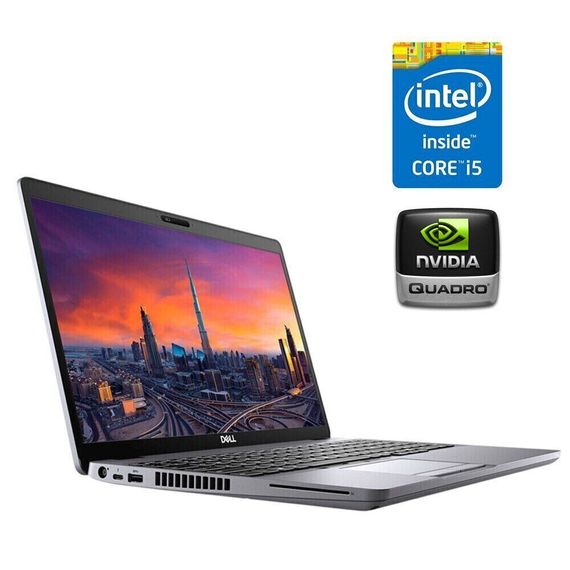 Мобільна робоча станція Dell Precision 3550 / 15.6" (1920x1080) IPS / Intel Core i5-10300H (4 (8) ядра по 2.5 - 4.5 GHz) / 8 GB DDR4 / 256 GB SSD / nVidia Quadro P500, 2 GB GDDR5, 64-bit / WebCam б/в
