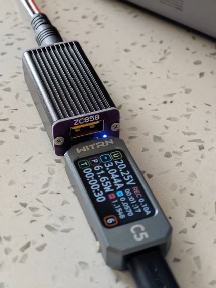 PD-конвертер перехідник-перетворювач ZC858 140W/DC 5,5*2,5 DC + PD USB | Зображення 4