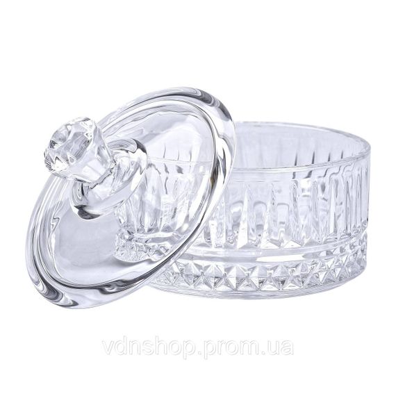 Цукерниця з кришкою скляна Ø 10 см кругла HP-YH-72 | Зображення 3