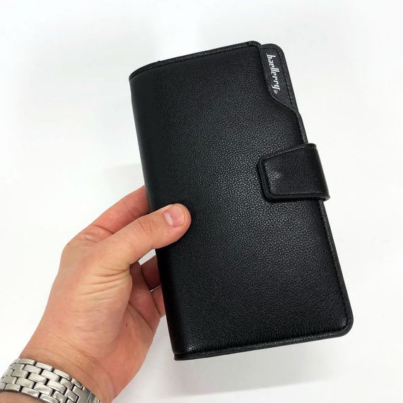 Чоловічий гаманець Baellerry Business S1063, портмоне клатч екошкіра, стильний чоловічий гаманець. EK-622 Колір: чорний | Зображення 1
