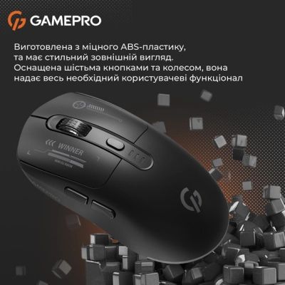 Мышка GamePro Genesis Winner Wireless/Bluetooth/USB Black (GM079B) | Зображення 5
