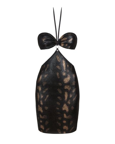 Сукня під зміїну шкіру Obsessive Vivianty dress, чорна, XS/S | Зображення 4