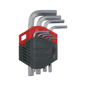 Набір ключів Г-подібних HEX, короткі, 9 шт., RED STRIPE