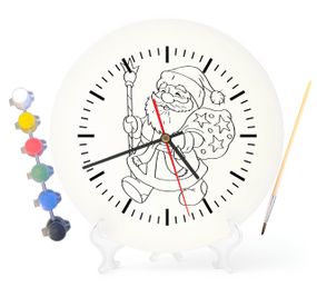 Детский набор для творчества часы раскраска Дед Мороз 30 см (Г0075)