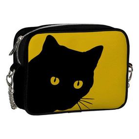 Сумка на ланцюжку Cherie Черная кошка 21x17x7 см