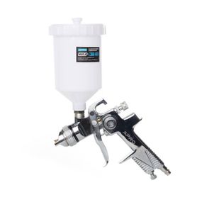 Фарборозпилювач HVLP Ø1,3 мм у/б пласт. 600 мл (хром) APRO 8500341