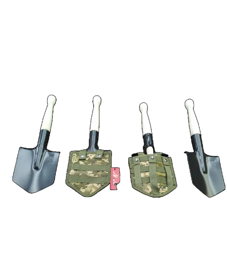 Саперна лопата М&М МСЛ50 Чорна в чохлі з MOLLE Піксель (213223) | Зображення 3