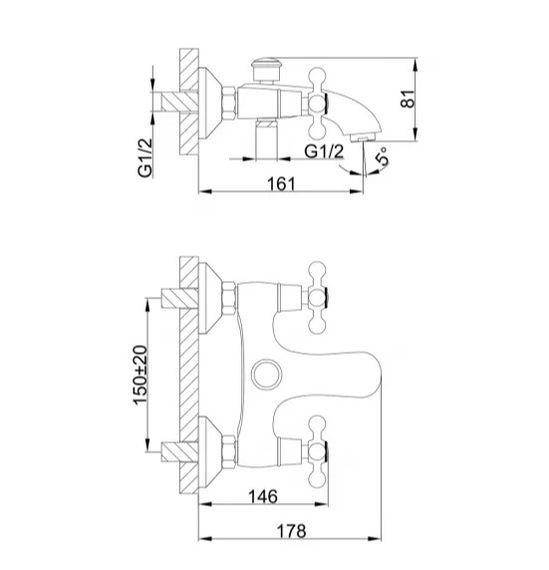 Змішувач для ванни Frap F3019-4 | Зображення 5