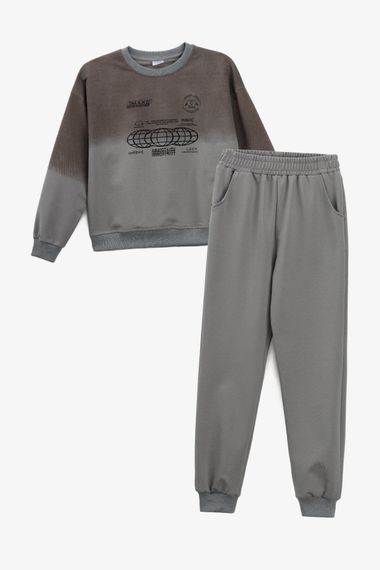Спортивний костюм світшот+штани для хлопчика Lizi 283 146 см Темно-сірий shop (2000990974693)
