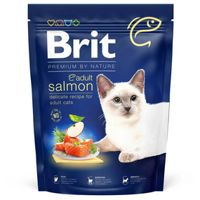 Сухой корм Brit Premium by Nature Cat Adult Salmon для взрослых котов лосось 300 г