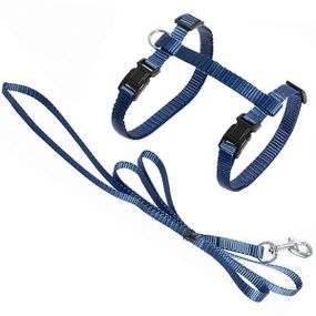 Flamingo Cat Harness and Leash Ziggi фламинго зигги шлея і Повідець для котів сіро-блакитний
