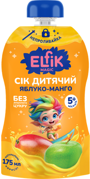 Дитячий сік Elfik Magic Яблуко-манго 175 мл