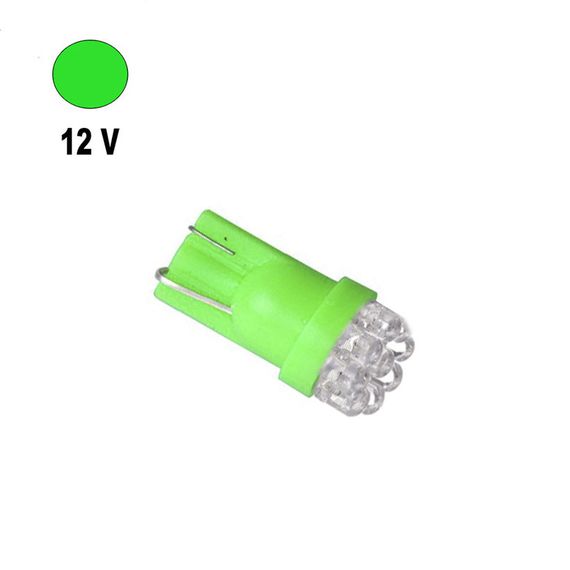 Автолампа Terra T10 / W5W, цоколь W2.1x9.5d, LEDx7, зеленый, 12V | Зображення 1