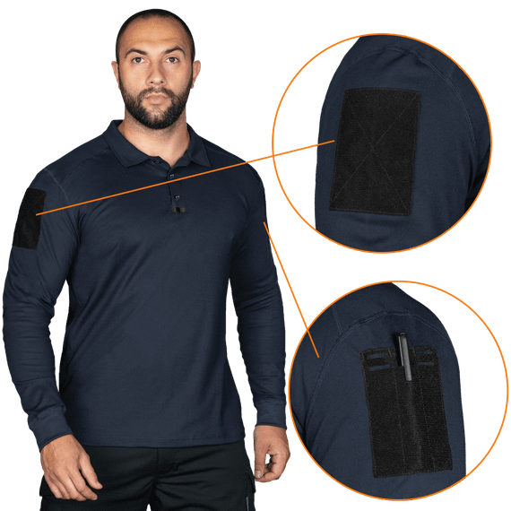 Поло Patrol Long LT CoolPass Pique Light Темно-синє  (7297), XL | Зображення 4