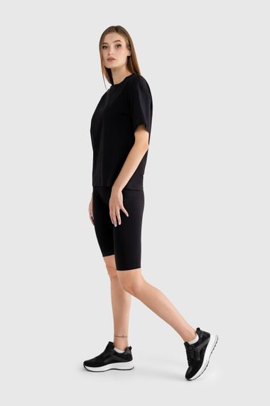 Костюм однотонний жіночий LAWA CTM WBC02312 футболка + шорти M Чорний shop (2000989912347) | Зображення 1