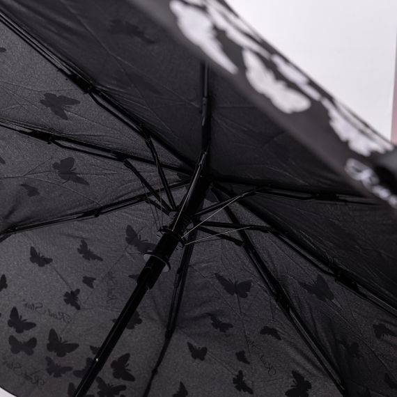 Парасолька напівавтомат з принтом міцна з поліестеру діаметр 97 см Чорна HP-23-2B | Зображення 9