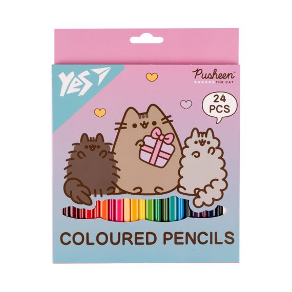 Набір кольорових олівців YES Pusheen Stormy and Pip 290741 24 кольори