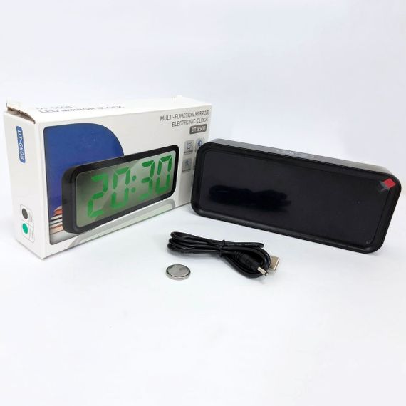 Настільний електронний годинник цифра DT-6508, Настільний годинник з термометром і вологоміром JH-91 | Зображення 7