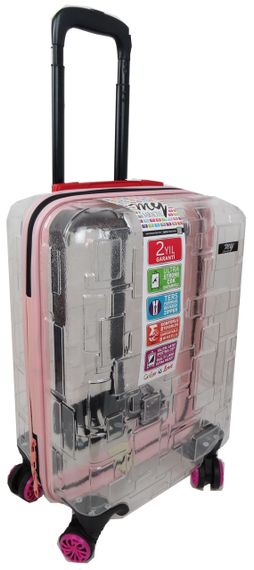 Прозора маленька пластикова валіза + комплект органайзерів 42L My Luggage | Зображення 6