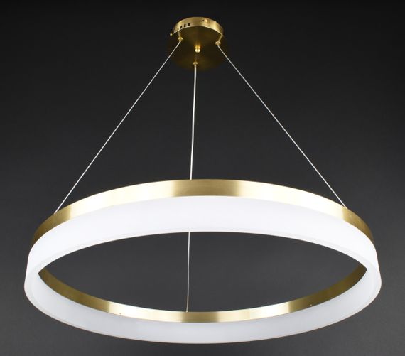 Люстра світлодіодна підвісна LED світильник для квартири на стелю лед 27874 Латунь 35-160х60х60 см.