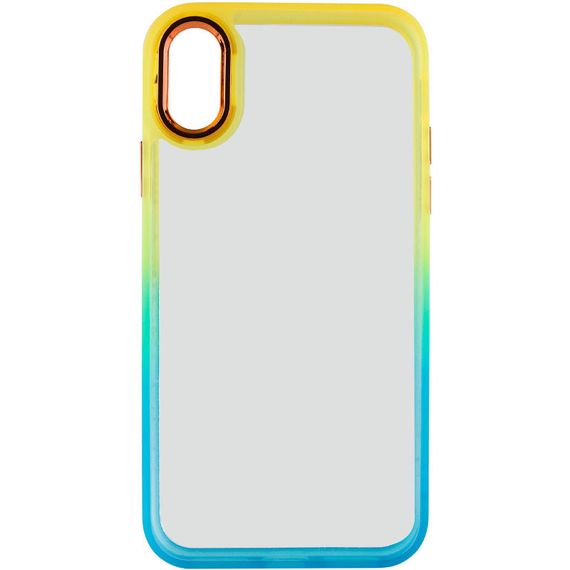 Чохол TPU+PC Fresh sip series для Apple iPhone XS Max (6.5") TPU+PC, Бирюзовый / Оранжевый | Зображення 1