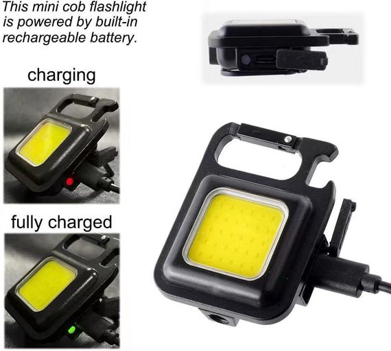 Многофункциональный мощный аккумуляторный фонарик LED Mini X80. Фонарик брелок, магнит, карабин, открывашка | Зображення 3