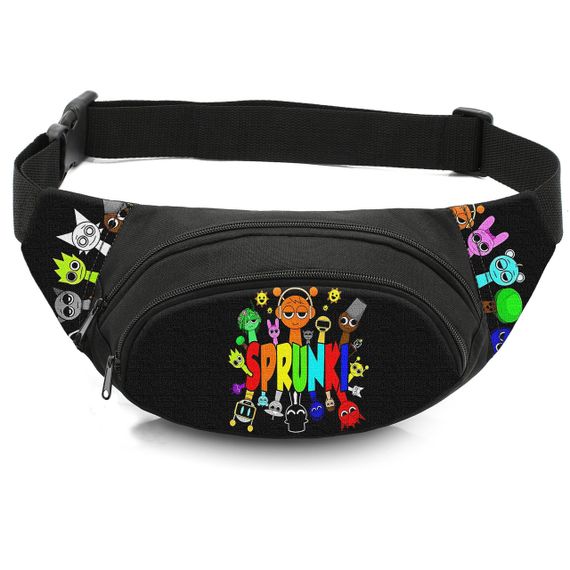 Сумка-бананка дитяча з принтом Sprunki поясна сумка для хлопчика (4629)