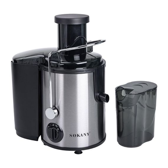 Соковижималка електрична шнекова 400 Вт Чорна Sokany | Зображення 3