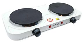 Плита двухконфорочная дисковая кухонная A-Plus 2104 настольная переносная электроплита 2000 Вт Белый
