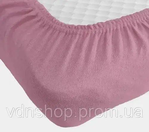 Лавандовый Простынь махровая на резинке с наволочками Anisa  (220х240+30 см) | Зображення 2