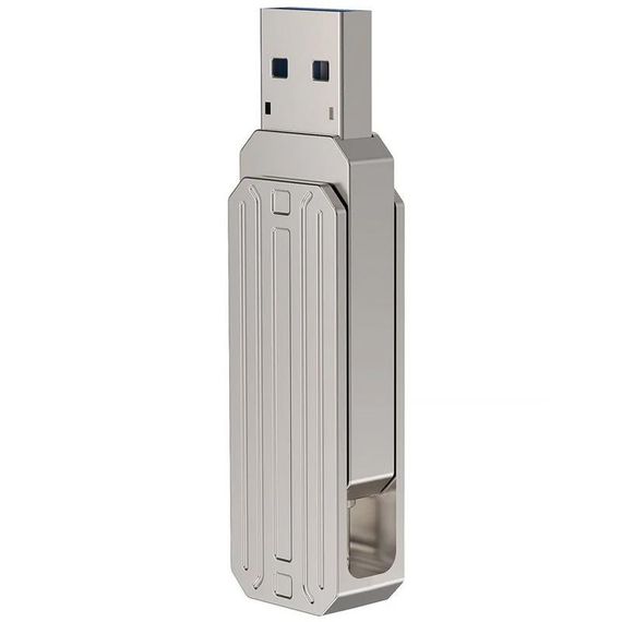 Флеш-накопитель WIWU WI-FD003 Infinite 2in1 Type-C USB 3.2 - 256GB Silver | Зображення 3