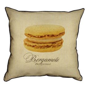 Подушка з мішковини Macarons Bergamote 45x45 см (45PHB_SWE030_BR)