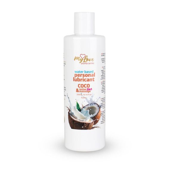 2в1 лубрикант та масажний гель - MyLove Aroma Series Intim&Massage Coco, 300 мл Sex Aura
