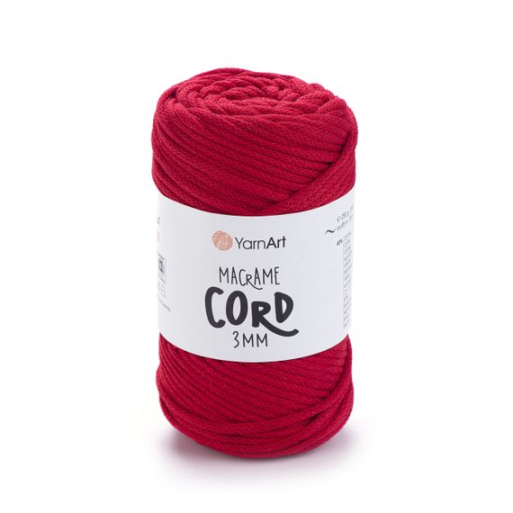 Пряжа Macrame Cord 3 mm № 750 (Макраме Корд), 250 г, 85 м — Бавовняний шнур для в’язання та макраме 773