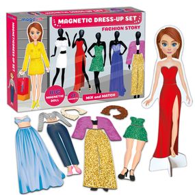 Настільна магнітна гра "Fashion story" ML4032-08 EN магнітна лялька, 27 магнітів