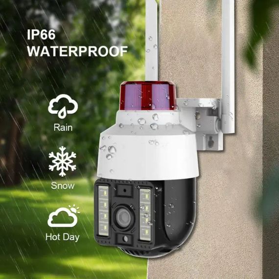 Бездротова вулична камера WiFi PTZ Verto VRT-C262 FHD 4mp поворотна з сигналізацією | Зображення 6