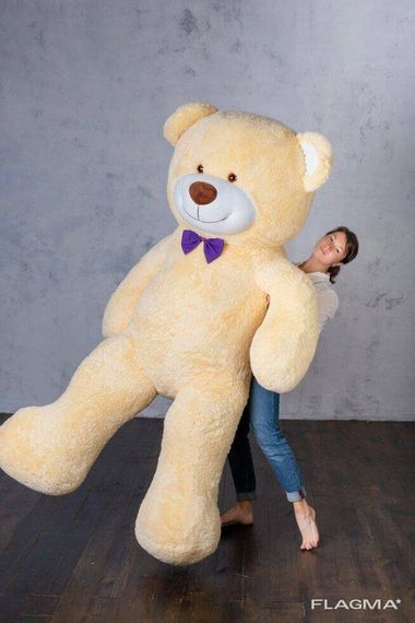 Огромный мягкий мишка Yarokuz Уильям 250 см Персиковый