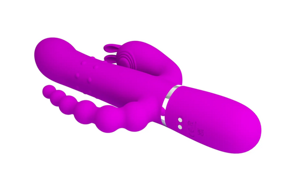 Вібромасажер з анальним і кліторальним стимулятором Pretty Love — Cammy Purple Twinkled Tenderness sexstyle | Зображення 15