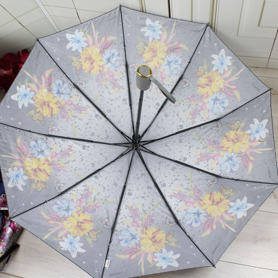 Зонт женский полуавтомат Зонтик антивитер | Зображення 1