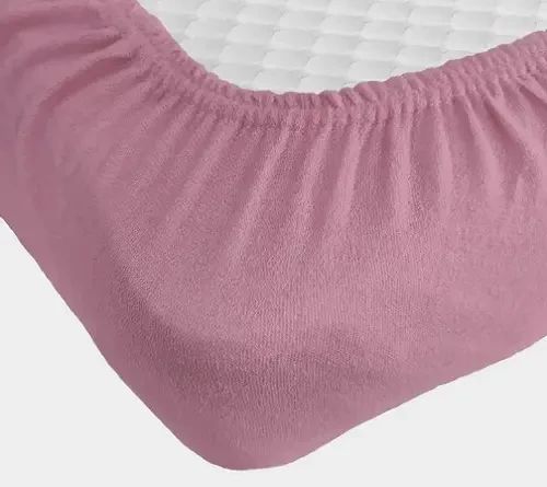 Лавандовый Простынь махровая на резинке с наволочками Anisa  (220х240+30 см) | Зображення 2