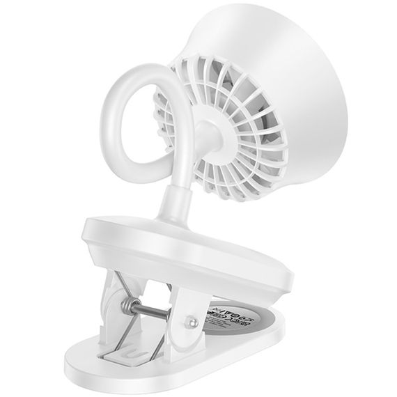 Портативний вентилятор Hoco HX610 handheld folding fan 1800 mAh White | Зображення 4