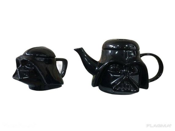Подарочный Набор Кружка Чашка Бокал 3D Крышкой Star Wars Дарт Вейдер 3D и Заварник | Зображення 2